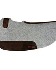 HILASON Western Wool Felt Contoured Horse Saddle Pad W/ Distressed Wear Leather | for Horses