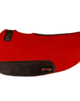 HILASON Western Wool Felt Contoured Horse Saddle Pad W/ Distressed Wear Leather | for Horses