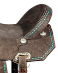 Hilason Western Horse Barrel Racing Wooden Tree American Leather Saddle