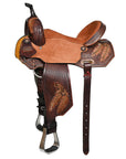 Hilason Western Horse Barrel Racing Wooden Tree American Leather Saddle