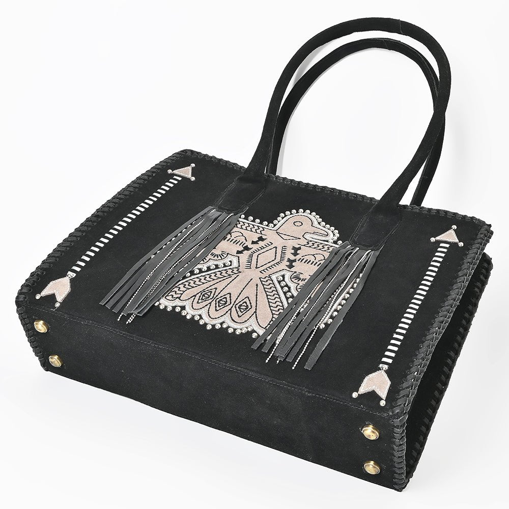 American Darling Tote Genuine Suede Leather Women Bag Western Handbag