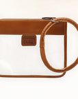 American Darling Western Hand Tooled Carved Genuine Leather Clear Bag Women Bag Handbag Purse