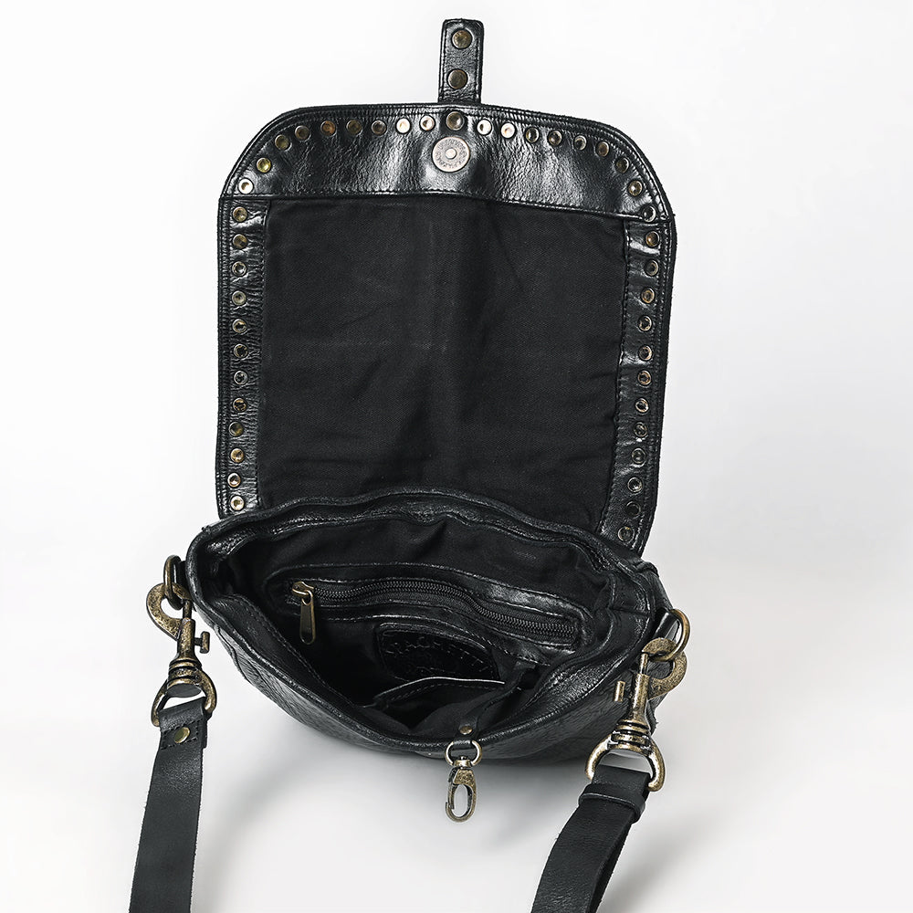 Spaghetti Western Crossbody Genuine Leather Women Bag Western Handbag Purse