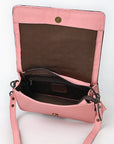 American Darling Genuine Leather Hand-Tooled Floral Quilted Organiser Bag Crossbody with YKK Zipper