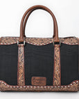 American Darling Duffel Hand Tooled Saddle Blanket Genuine Leather Women Bag Western Handbag Purse