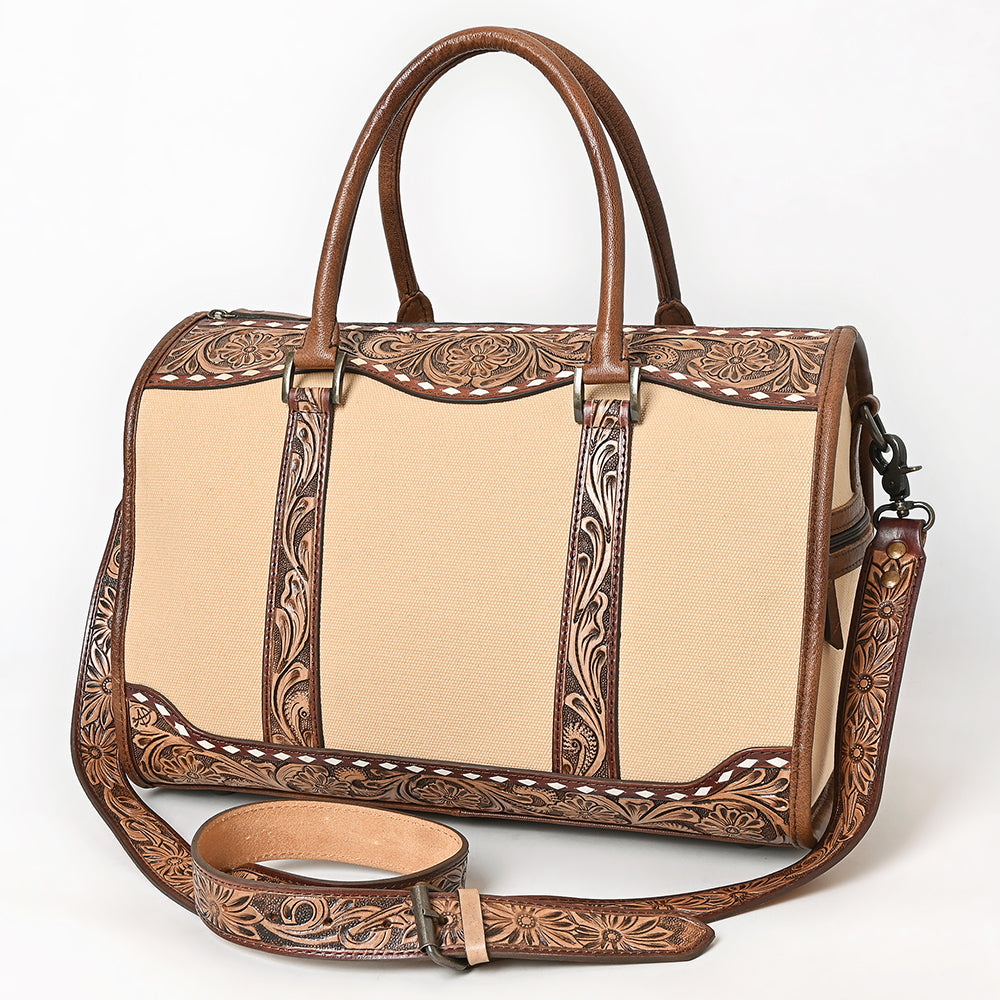 American Darling Duffel Hand Tooled Saddle Blanket Genuine Leather Women Bag Western Handbag Purse