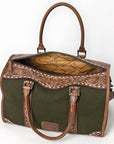 American Darling Duffel Hand Tooled Saddle Blanket Genuine Leather Women Bag Western Handbag Purse