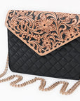 American Darling Envelope Bag Beautifully Hand Tooled Leather women