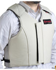 HILASON Western Horse Bull Riding Safety Leather Protective Vest & Rodeo Chaps Combo
