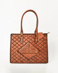 American Darling Tote Bag Western Quilted Genuine Leather Purse with Boot Stitched Design and Premium YKK Zipper for Women