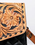 Hand Tooled Genuine Leather Western Style Crossbody Bag For Women