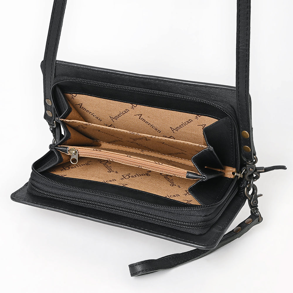 American Darling Organiser Hand Tooled Saddle Blanket Genuine Leather women bag western handbag purse
