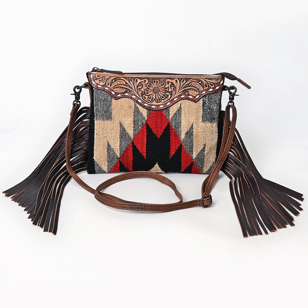 American Darling Crossbody Saddle Blanket Hand Tooled Genuine Leather Women Bag Western Handbag Purse