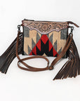 American Darling Crossbody Saddle Blanket Hand Tooled Genuine Leather Women Bag Western Handbag Purse