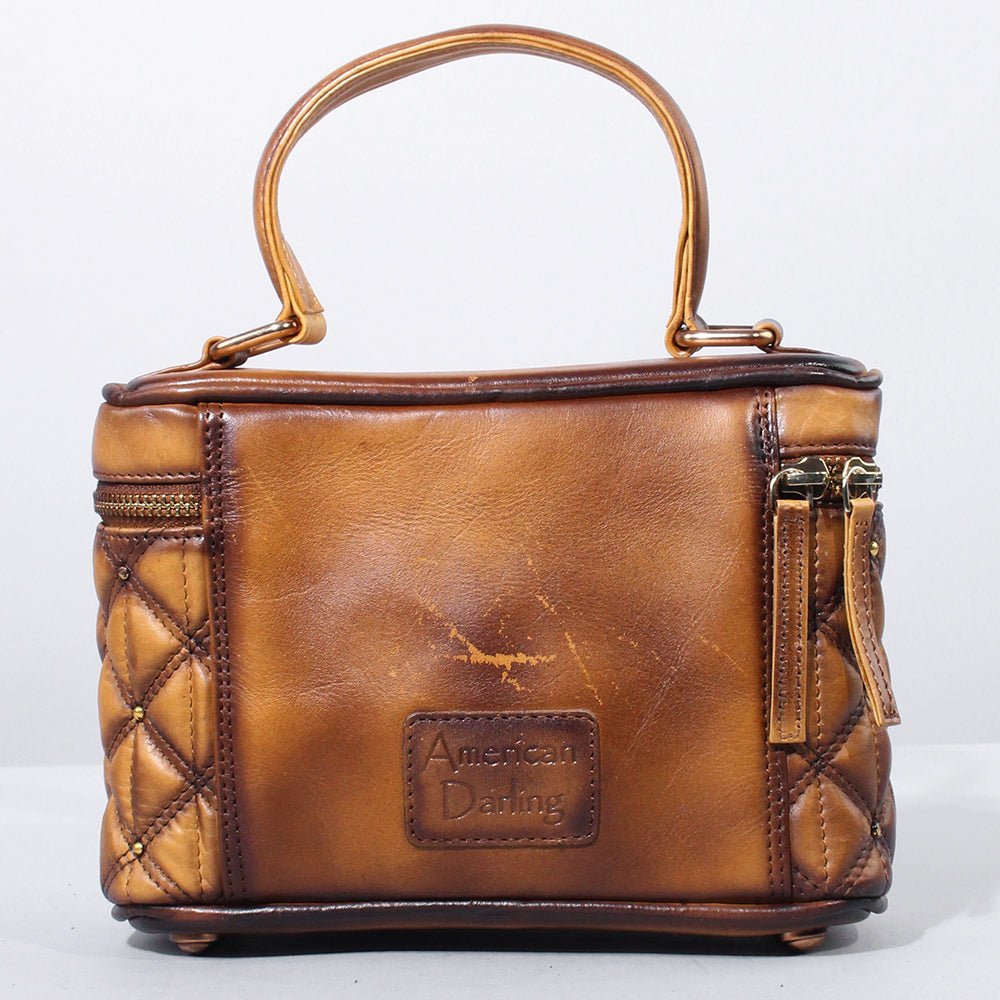 American Darling Jewelry Case Genuine Vintage Leather Women Bag Western Handbag