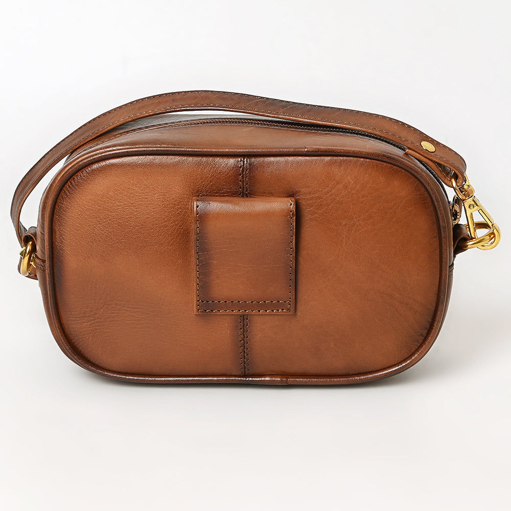 American Darling Western Cross Body Genuine Leather Handbag Purse Wallet Bag For Women Girls Brown