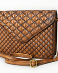 American Darling Envelope Bag Beautifully Quilted Genuine Leather women bag
