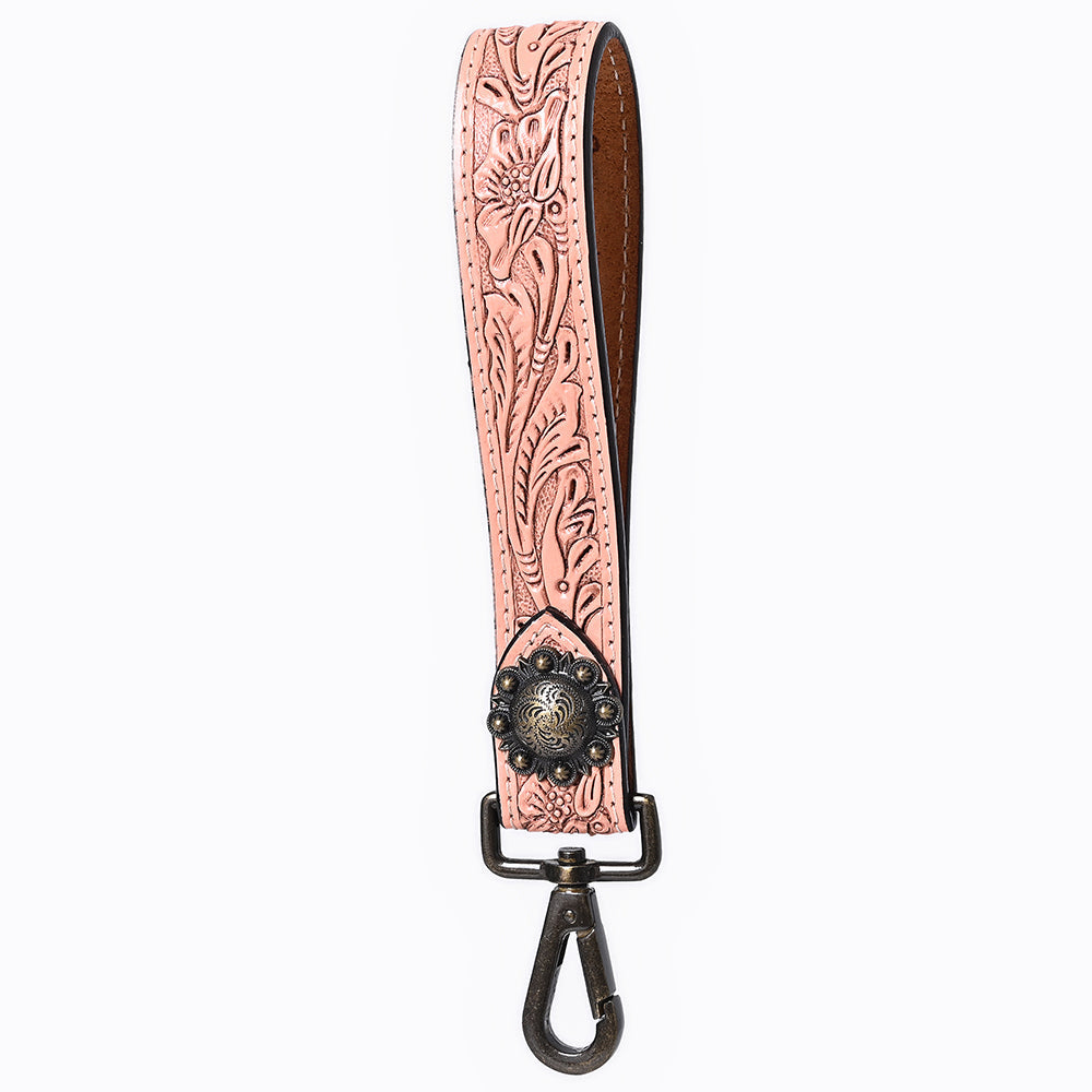 American Darling ADKR217 Hand Tooled Genuine Leather Wristlet Key Ring