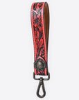 American Darling ADKR217 Hand Tooled Genuine Leather Wristlet Key Ring