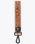 American Darling ADKR217 Hand Tooled Genuine Leather Wristlet Key Ring