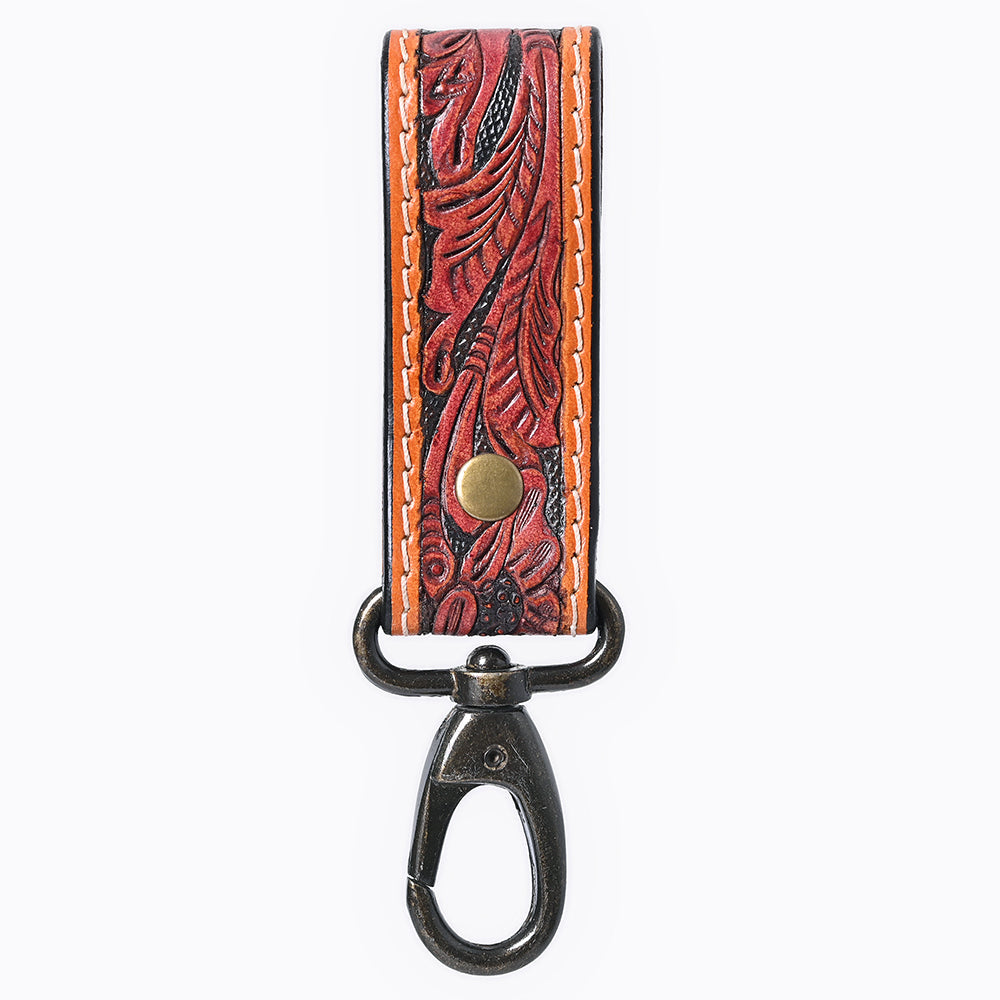 American Darling ADKR218 Hand Tooled Genuine Leather Wristlet Key Ring