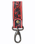 American Darling Hand Tooled Genuine Leather Wristlet Key Ring