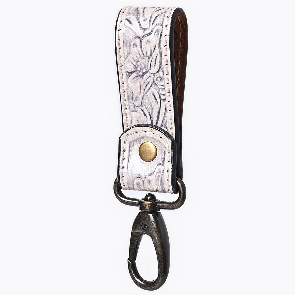 American Darling ADKR218 Hand Tooled Genuine Leather Wristlet Key Ring