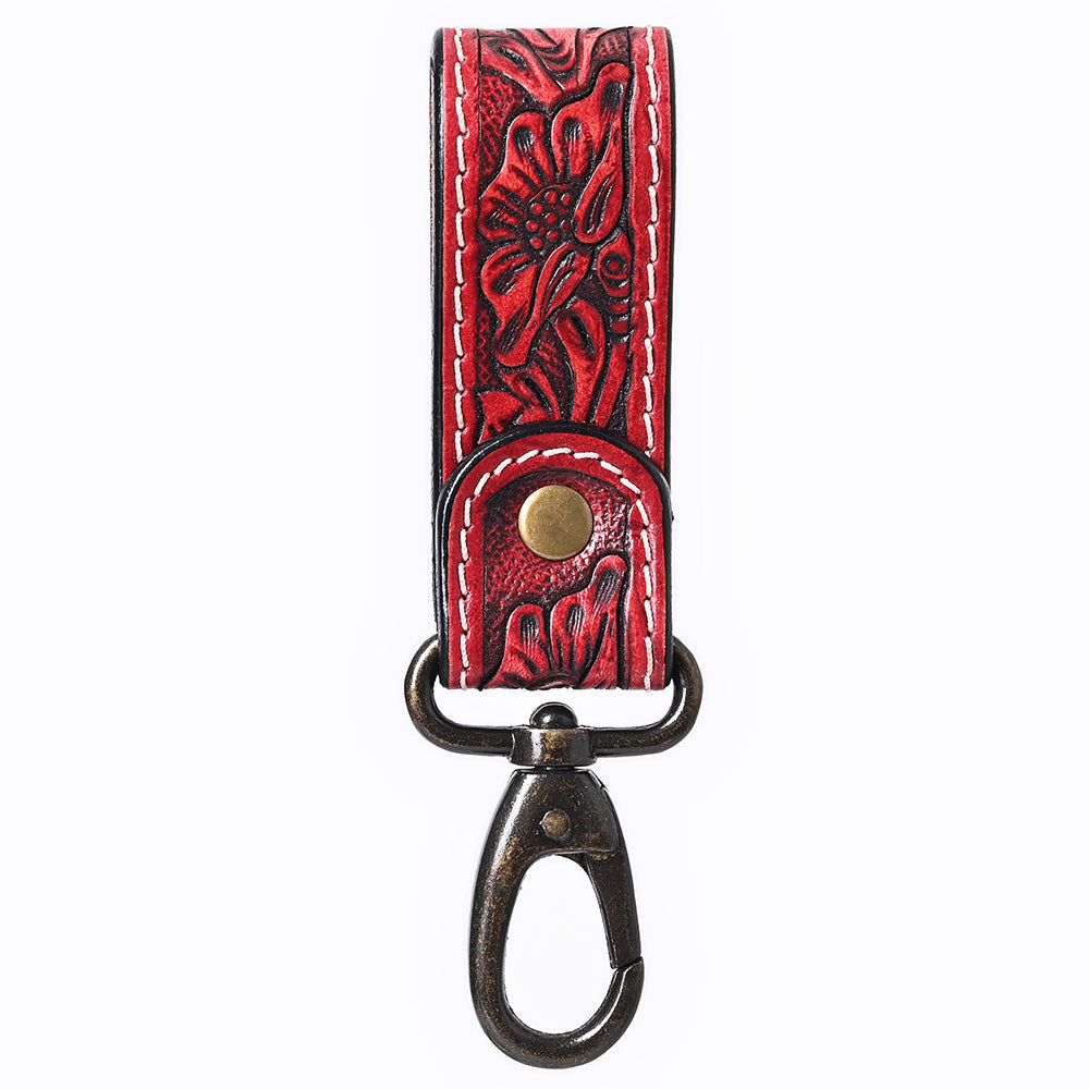 American Darling ADKR218 Hand Tooled Genuine Leather Wristlet Key Ring