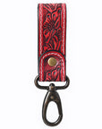 American Darling Hand Tooled Genuine Leather Wristlet Key Ring