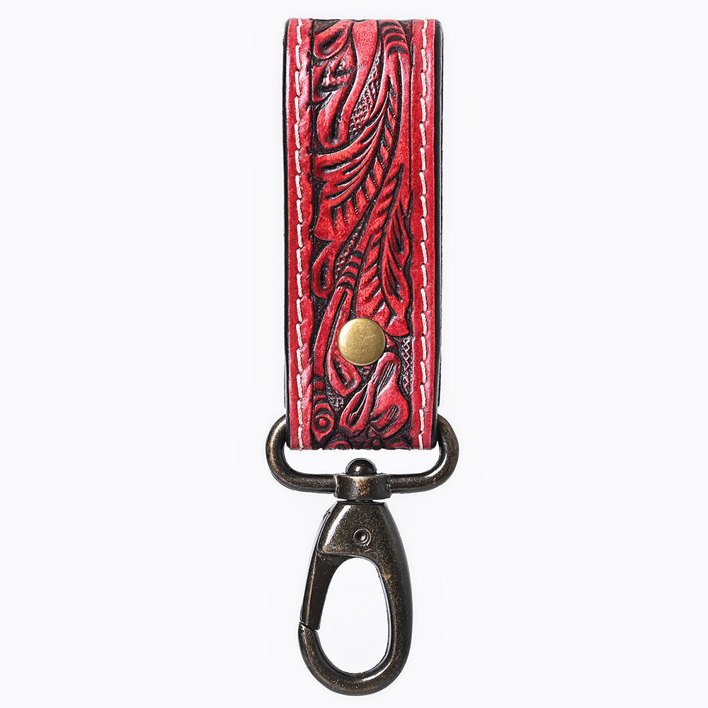 American Darling ADKR218 Hand Tooled Genuine Leather Wristlet Key Ring