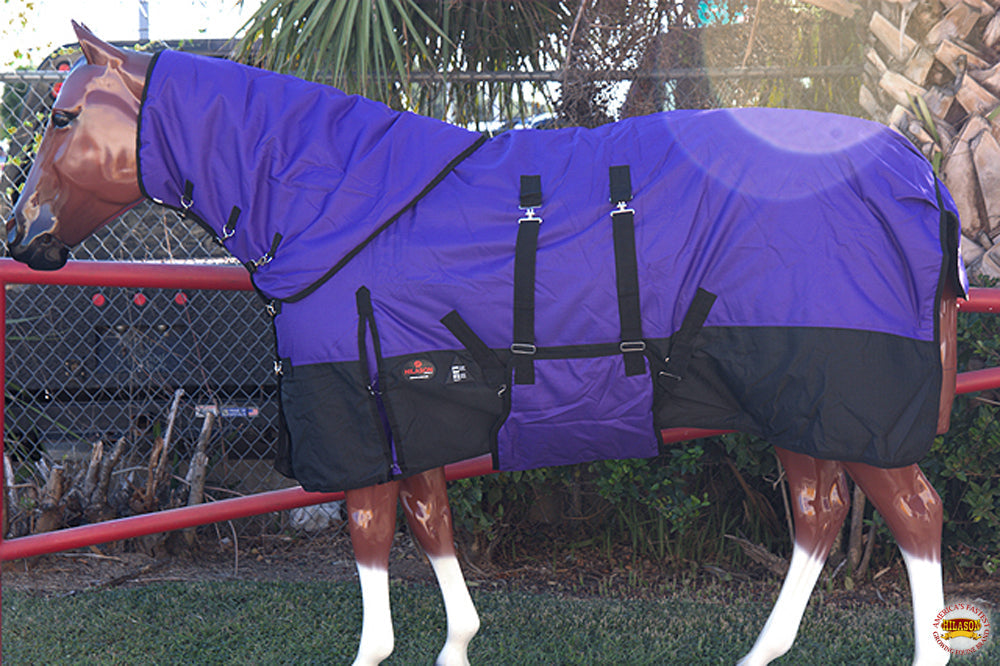 Hilason 1200D Waterproof Winter Horse Turnout Blanket Neck Cover Belly Wrap