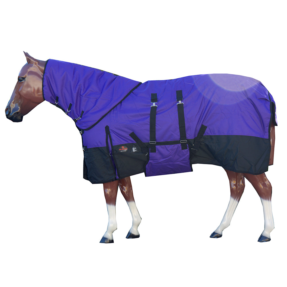 HILASON 1200D Waterproof Winter Horse Blanket Neck Cover Belly Wrap | Turnout Blankets for Horses