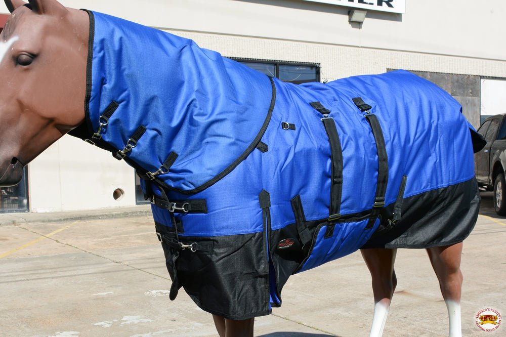 Hilason 1200D Waterproof Winter Horse Turnout Blanket Neck Cover Belly Wrap