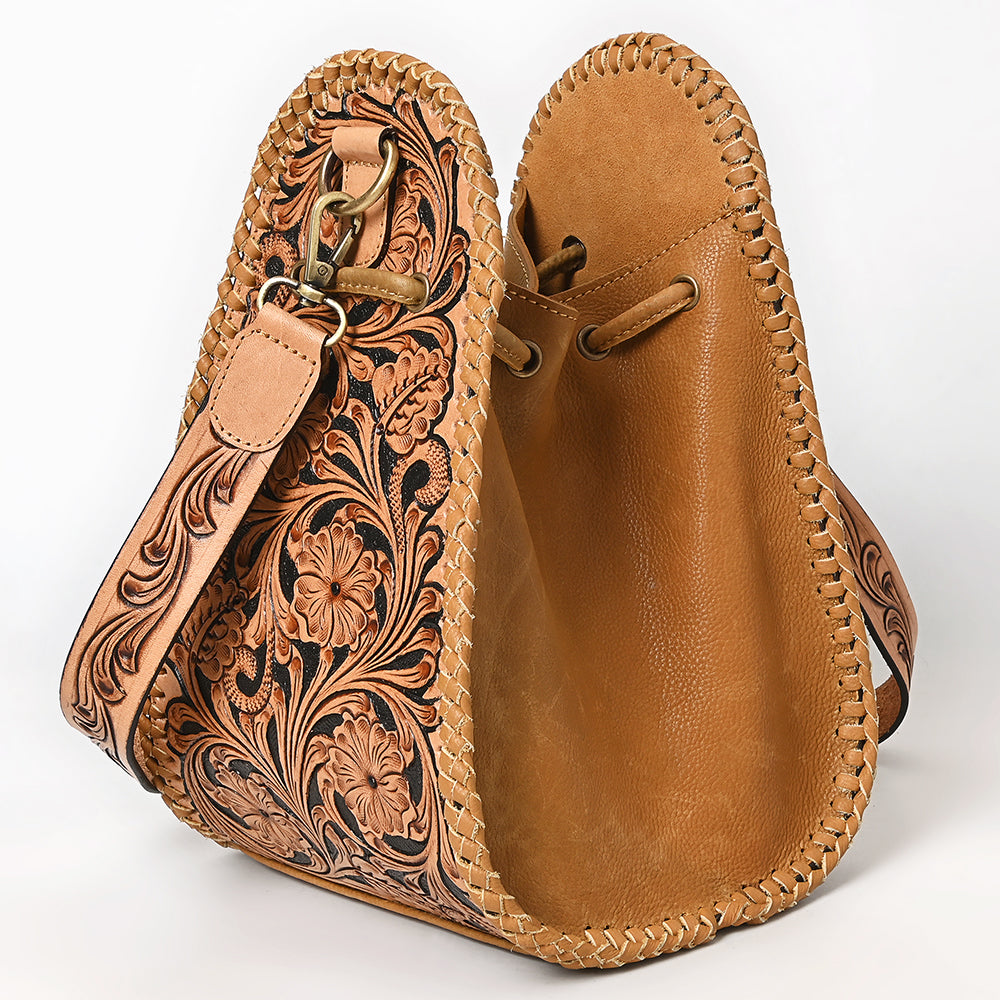 American Darling Bucket Hand Tooled Genuine Western Leather Women Bag Western Handbag Purse