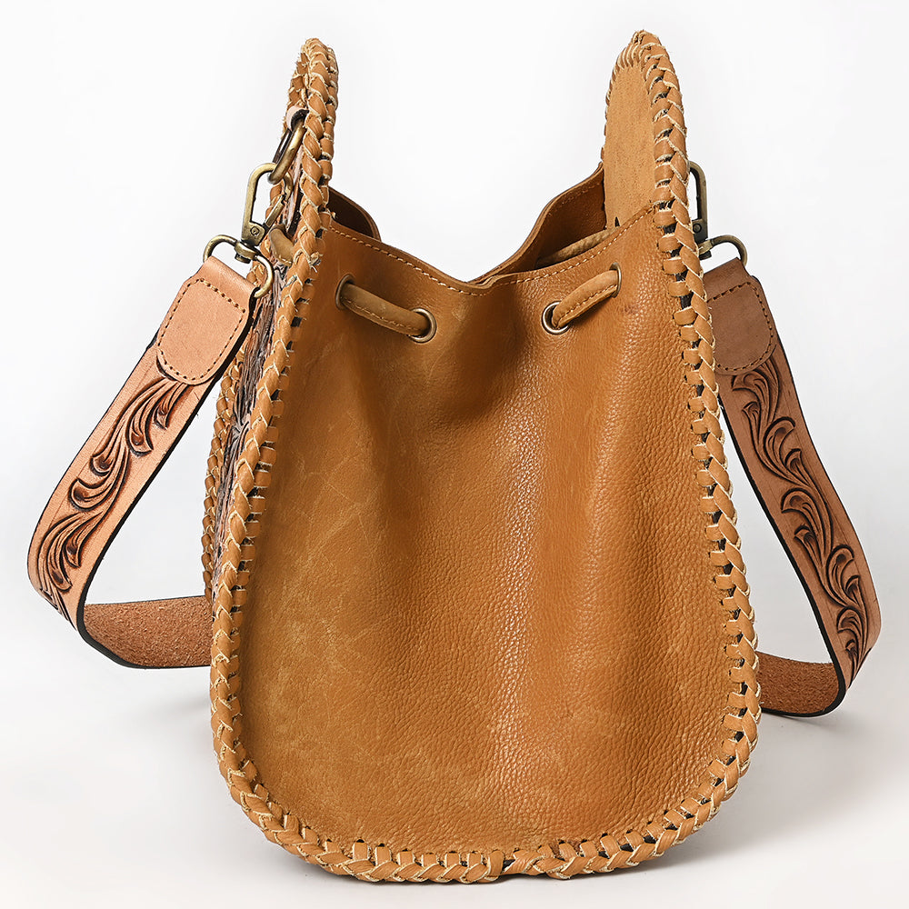 American Darling Bucket Hand Tooled Genuine Western Leather Women Bag Western Handbag Purse