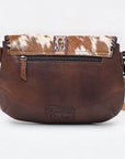 American Darling Crossbody Beautifully hand tooled Hair On Genuine Leather women handbag