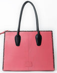 Never Mind Tote Hand Painted Genuine Cowhide Leather Women Bag Western Handbag Purse