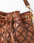 American Darling Bucket Chain Strap Genuine Leather Women Bag Western Handbag Purse