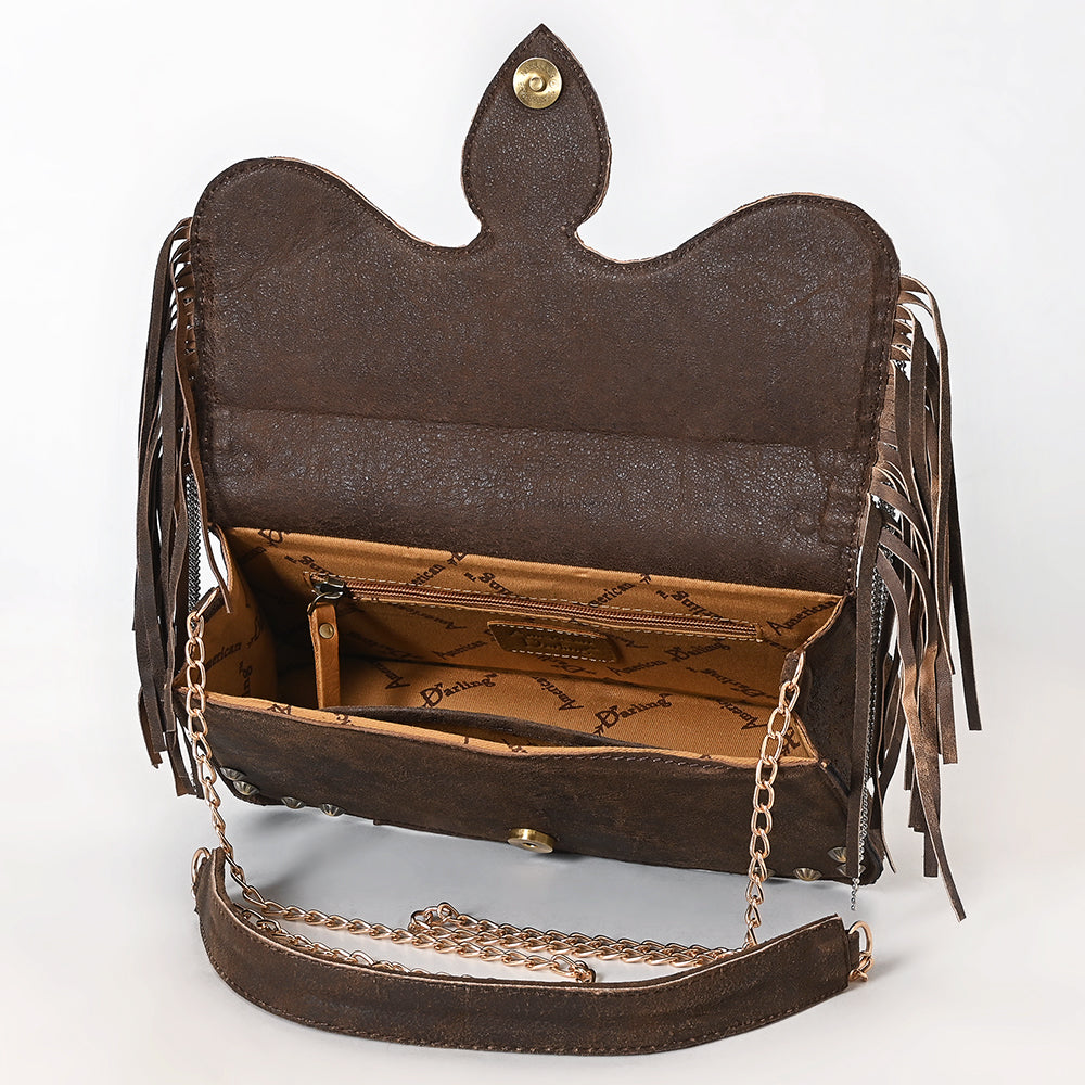 American Darling Crossbody Hand Tooled Genuine Leather Women Bag Western Handbag Purse