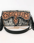 American Darling Crossbody Hand Tooled Hair On Genuine Leather Women Bag Western Handbag Purse