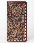 OHLAY Wallet Hand Tooled Genuine Leather Women Bag Western Handbag Purse