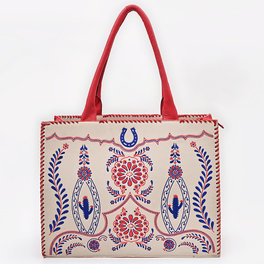 American Darling Tote Beautifully Leather Embroidered Design women handbag