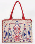 American Darling Tote Beautifully Leather Embroidered Design women handbag
