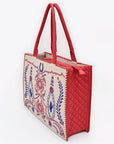 American Darling Tote Beautifully Leather Embroidered Design women handbag