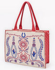 American Darling Tote Beautifully Leather Embroidered Design women handbag