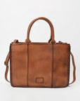 American Darling Premium Studded Leather Tote Bag with Dual Handles & Adjustable Strap – Stylish Western-Inspired
