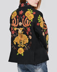 American Darling Women’s Embroidered Sunflower Blazer | Horseshoe Western Boho Fabric Jacket
