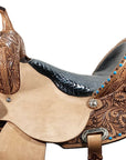 Hilason Western Horse Barrel Racing Wooden Tree American Leather Saddle