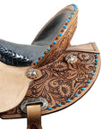 Hilason Western Horse Barrel Racing Wooden Tree American Leather Saddle