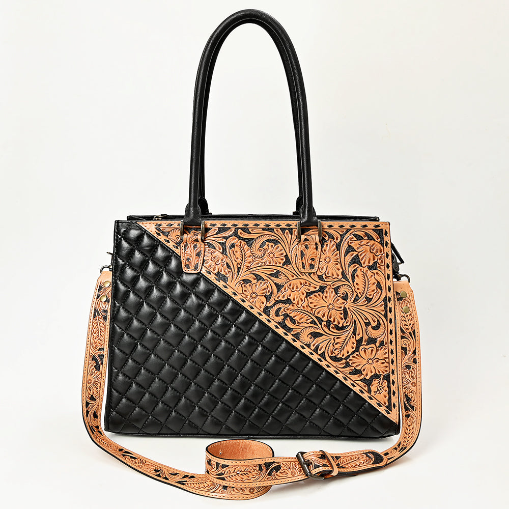 American Darling Tote Quilted Hand Tooled Genuine Leather Women Bag Western Handbag